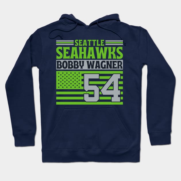 Seattle Seahawks Wagner 54 American Flag Football Hoodie by Astronaut.co